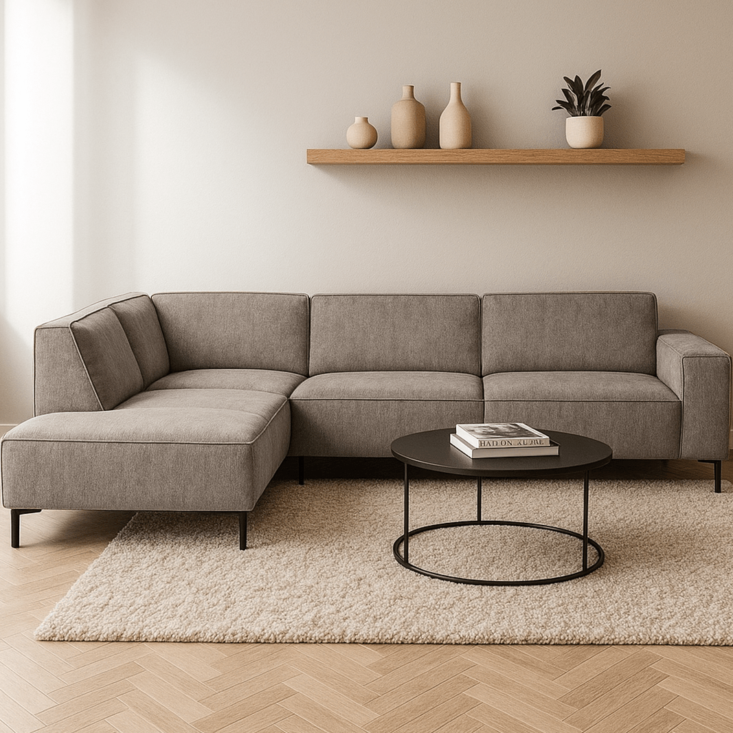 Ecksofa Ravi Taupe links