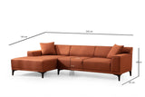 Ecksofa Davidson Anthrazit Links - Mikrofaserstoff 