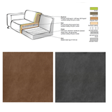 Industrielle Ecksofa Brisbane Eco-Leder Cognac - links 