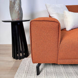 Ecksofa Maël Bouclé-Stoff terrakottafarben – rechts