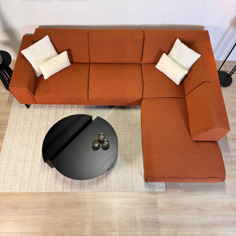 Ecksofa Maël Bouclé-Stoff terrakottafarben – rechts