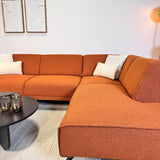 Ecksofa Maël Bouclé-Stoff terrakottafarben – rechts