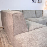 Ecksofa Ravi Chenille meliert grau – links