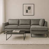 Ecksofa Tulin grau Mikrofaser rechts