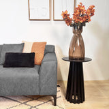Ecksofa Davidson Mikrofaser Anthrazit mit kompakter Lounge - Links 