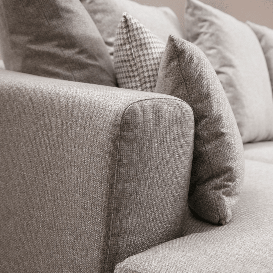 Ecksofa beige U-Form – Polyester – 380 cm – Colorado