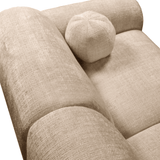 Banken - Hoekbank zand chenille stof - 292x169 cm - Shane - links - Dimehouse