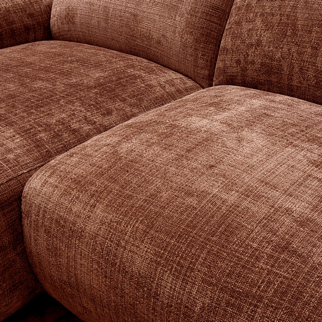 Ecksofa Kupfer Chenille Stoff - 292x170 cm - Shane - links