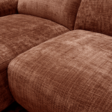 Ecksofa Kupfer Chenille Stoff - 292x170 cm - Shane - links