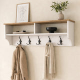 Meubelsets - Meubelset Kapstok - Schoenenkast - Wit - Eiken Melamine - Hally - Dimehouse