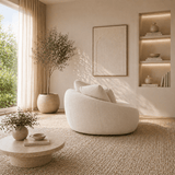 Banken - Loveseat 2 - zits bank crème boucle - organisch 155 cm - Midye - Dimehouse