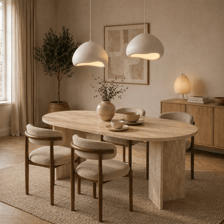 Luxus Hängelampe Weiße Ø32 cm und Ø32 – Fiberglas-Hauben – Eleonora