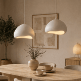 Luxus-Hängelampe Weiß Ø50 cm und Ø50 cm – Fiberglasschirme – Eleonora