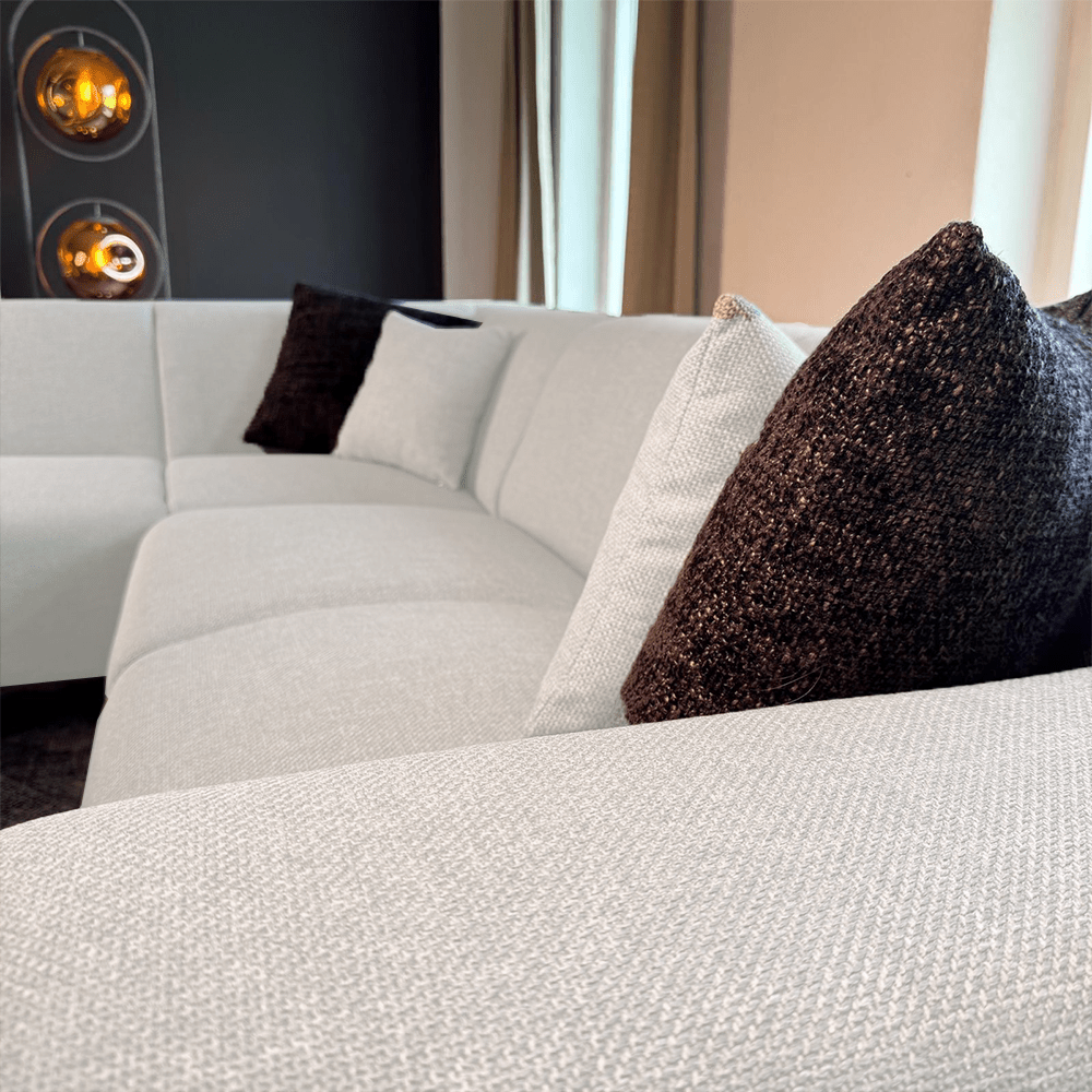 Ecksofa Moby Links Beige - Chaiselongue + 2,5-Sitzer 