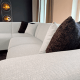 Ecksofa Moby Links Beige - Chaiselongue + 2,5-Sitzer 