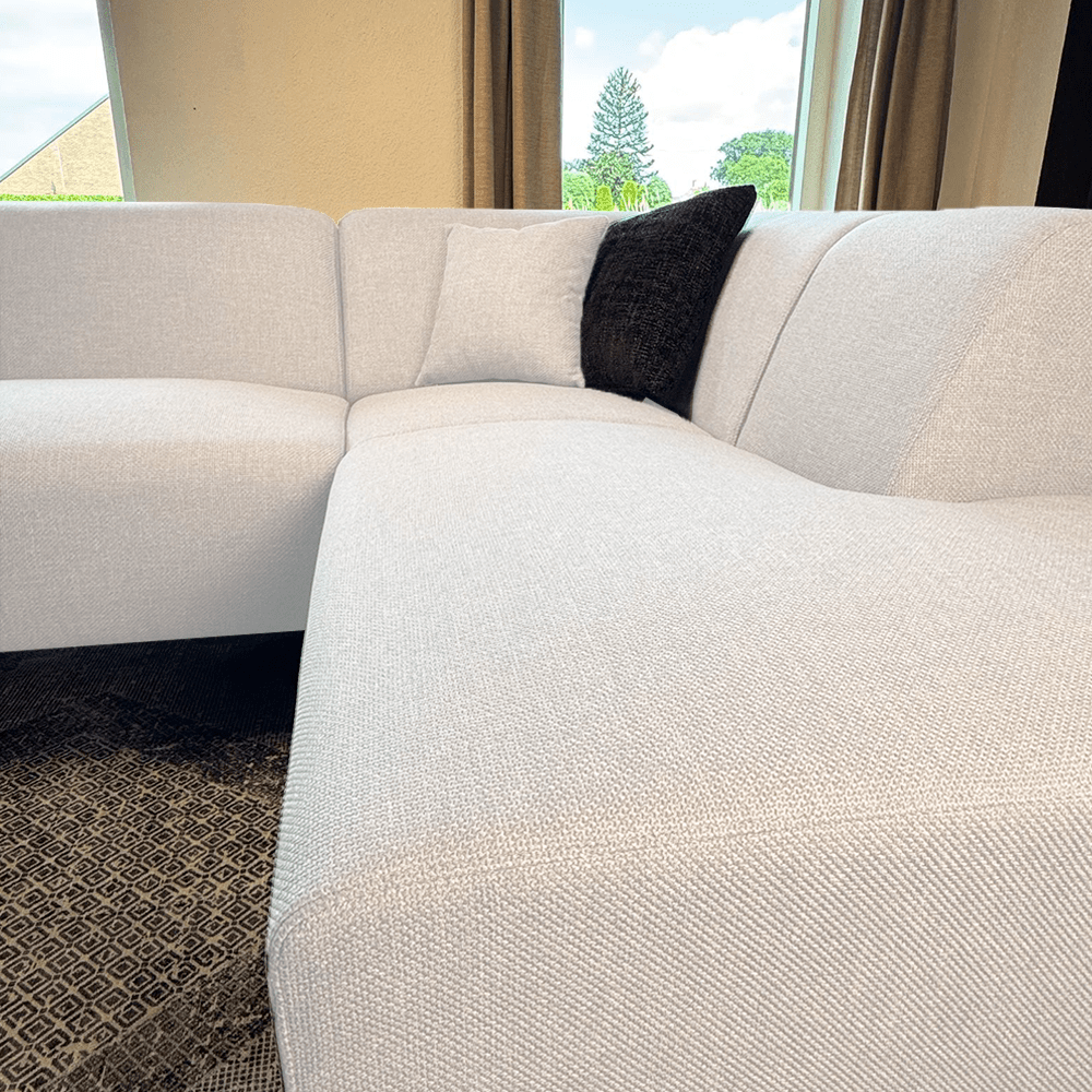 Ecksofa Moby Links Beige - Chaiselongue + 2,5-Sitzer 