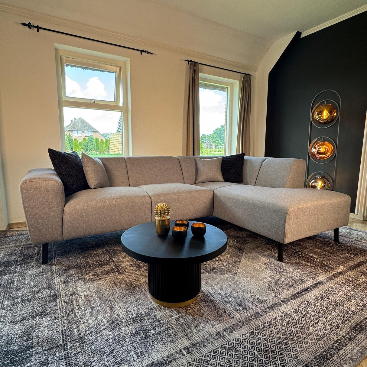 Ecksofa Moby Rechts Hellgrau - 2,5-Sitzer + Chaiselongue 