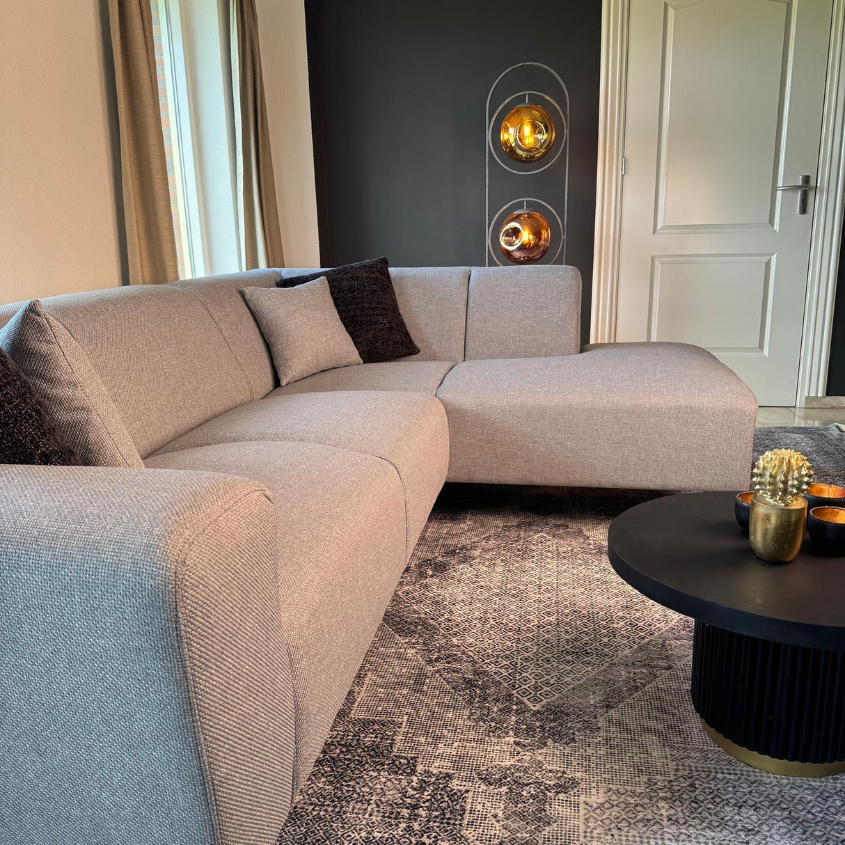 Ecksofa Moby Rechts Hellgrau - 2,5-Sitzer + Chaiselongue 