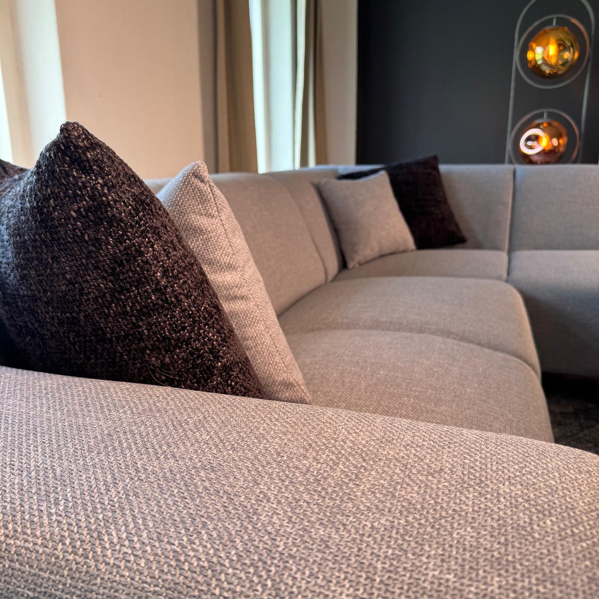 Ecksofa Moby Rechts Hellgrau - 2,5-Sitzer + Chaiselongue 