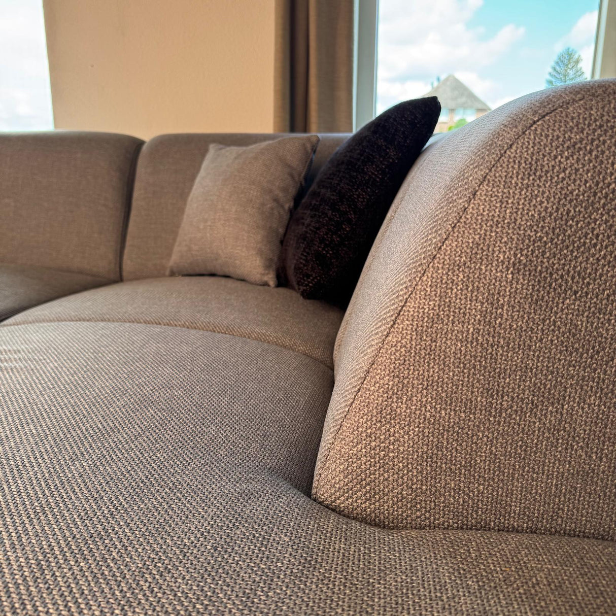 Ecksofa Moby Rechts Hellgrau - 2,5-Sitzer + Chaiselongue 