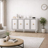 Modern Dressoir Ansel Wit-Goud Melamine 120 cm