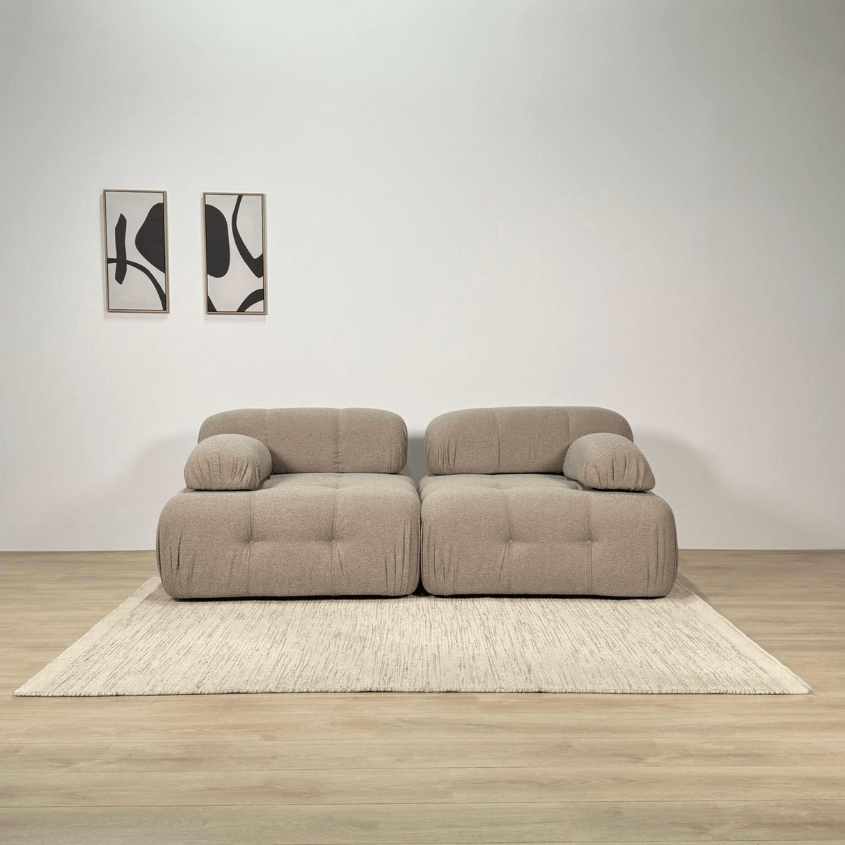 Modulare Bank 2-Sitzer Doeblo Beige