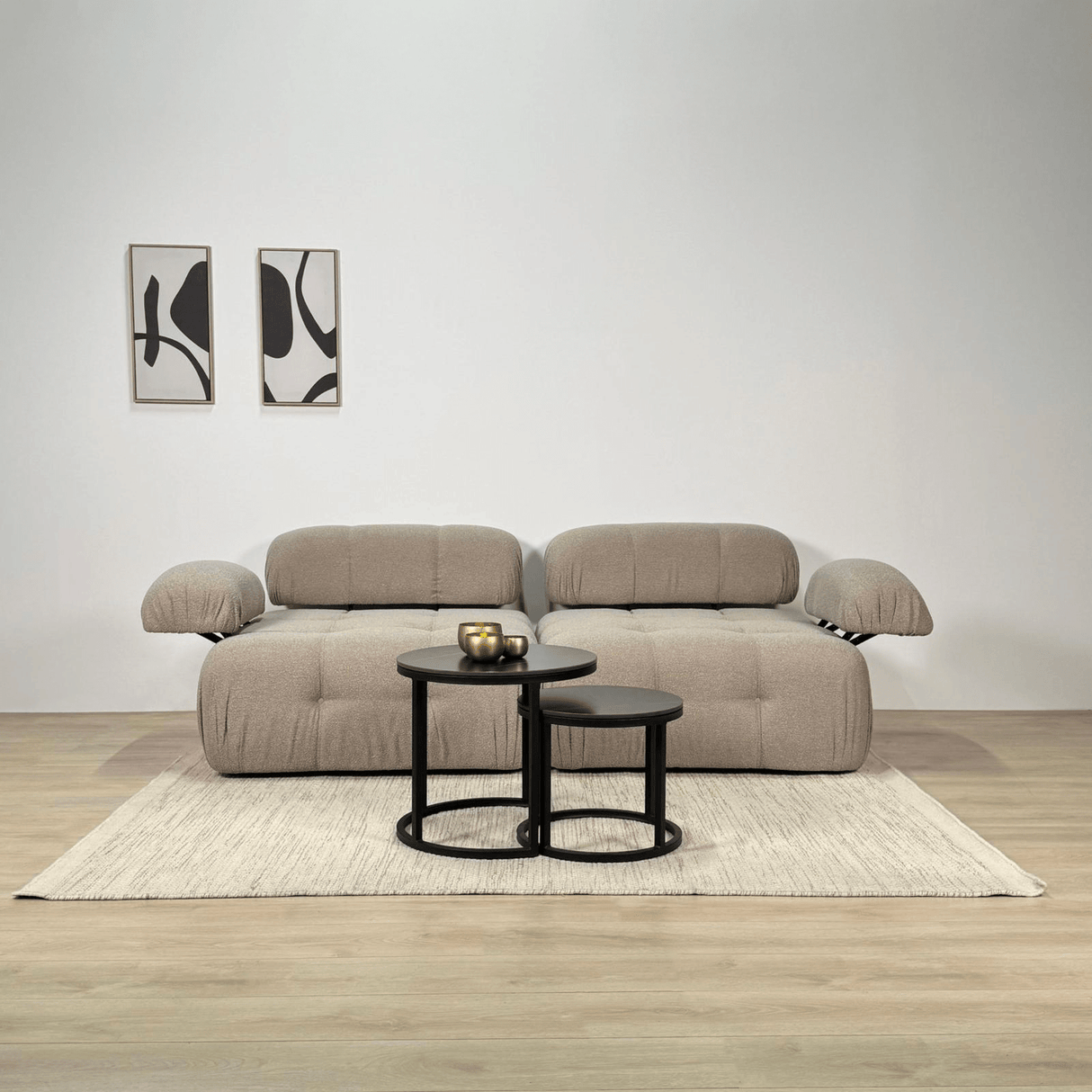 Modulare Bank 2-Sitzer Doeblo Beige