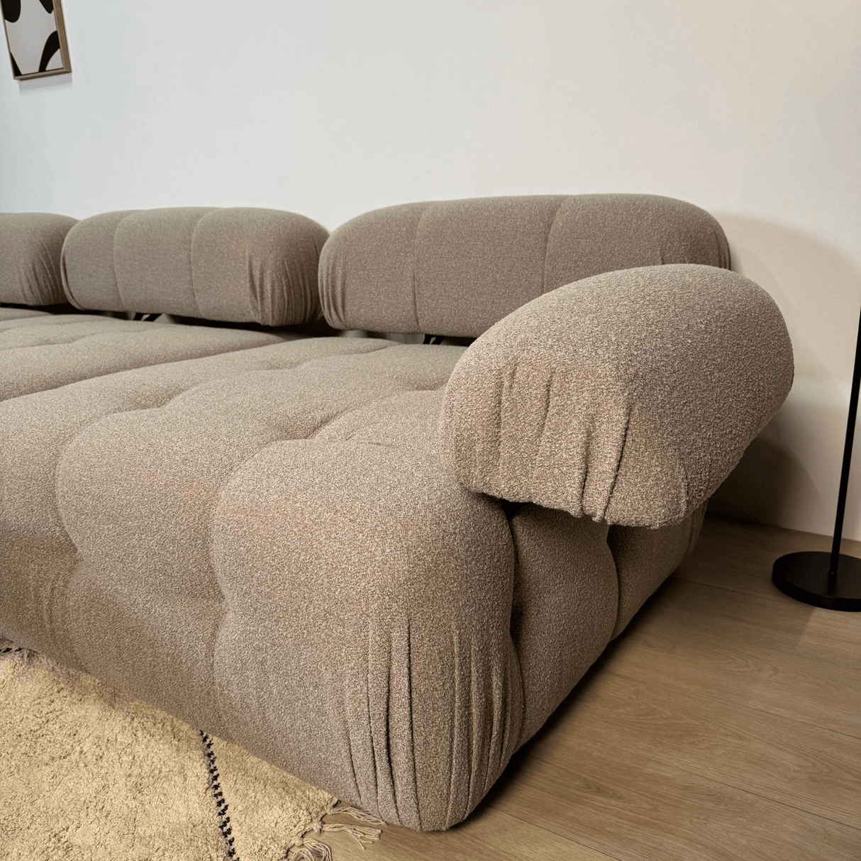 Modulare Bank 3sitzer mit Hocker Doeblo Beige