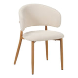 Japandi Eetkamerstoel Yuka Beige - Eikenlook Frame