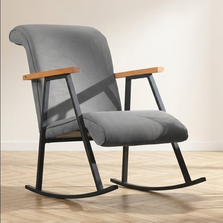 Schommelstoel Yoka Grijs sfeerfoto in modern interieur