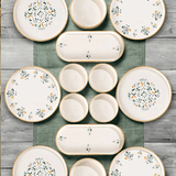Breakfast Set (14 Pieces) - Servies set keramiek - 14 delig - Zacht olijf groen - Heritage - Dimehouse