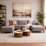 Schlafsofa beiger Stoff – U-Sofa – XXL 300 × 202 × 152 cm – Belen