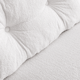 Schlafsofa Elfenbeinfarbener Bouclé-Zweisitzer – Sando