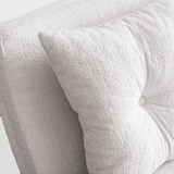 Schlafsofa Elfenbeinfarbener Bouclé-Zweisitzer – Sando
