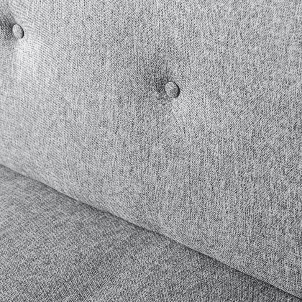 3-Sitzer Schlafsofa Zoly Hellgrau Stoff - 180 cm - Ohne Armlehnen - Gepolstert 