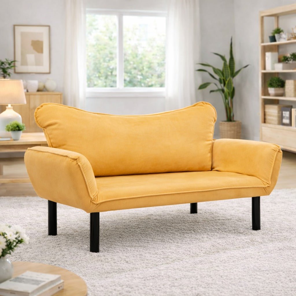 2-Sitzer Schlafsofa Chatto Senfgelb