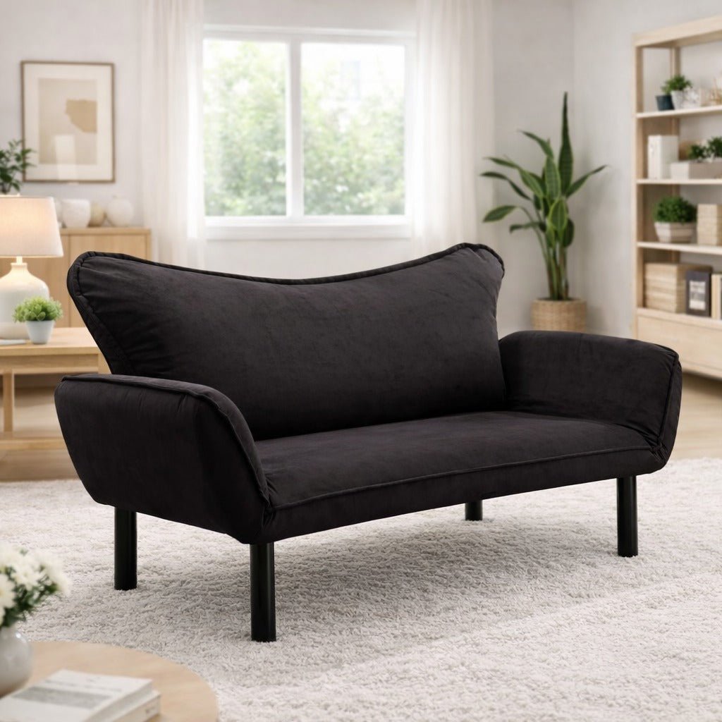 2-Sitzer-Schlafsofa Chatto Schwarz