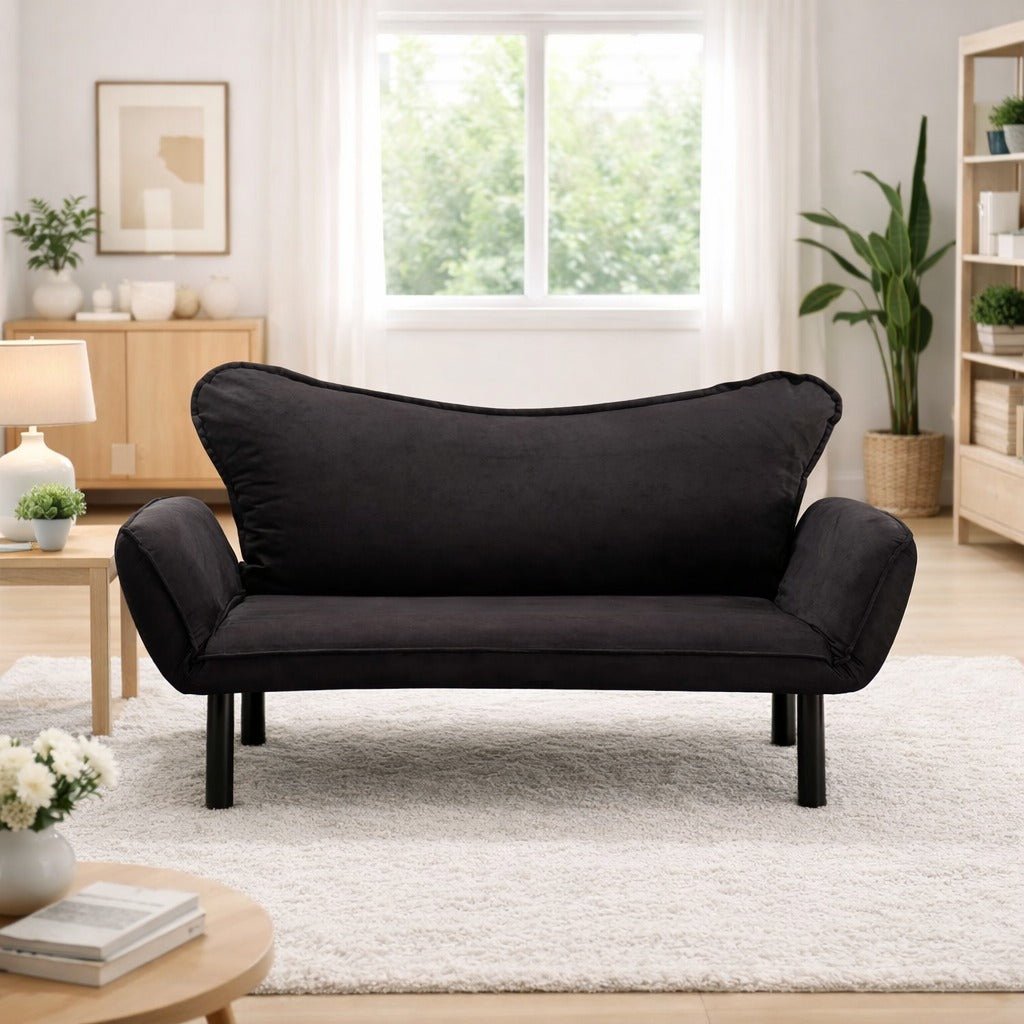 2-Sitzer-Schlafsofa Chatto Schwarz
