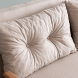 Banken - Slaapbank beige linnen stof 2 persoons - Sando - Dimehouse