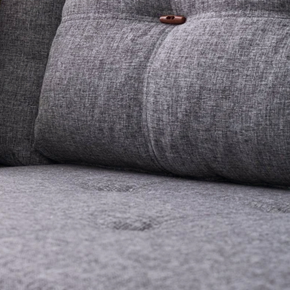 Banken - Slaapbank grijs stof - XL 280x206 cm - met wielen - Rechts - Manama - Dimehouse