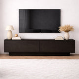 TV-Möbel Merida Schwarz Melamin 140x38,2x35,5 cm