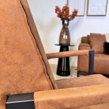 Tiger Ledersessel Industrial Cognac