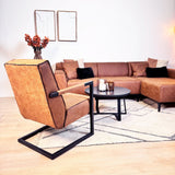 Tiger Ledersessel Industrial Cognac