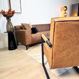 Tiger Ledersessel Industrial Cognac