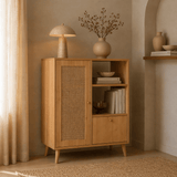 Wandschrank Hazeran Multi Oak Buchenholz 40x110x cm