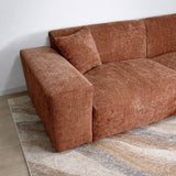Banken - Hoekbank koper chenille Wayne 264 cm - hoek links en rechts monteerbaar - Dimehouse