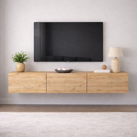 West Floating TV-Möbel, Kiefernholz, 150 cm, Melamin