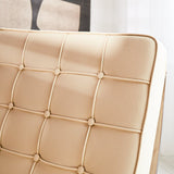 Sessel-Expo Dimehouse Creme LxBxH 80x78x78 Rindsleder Stimmungsvolles Fotodetail