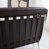 Sessel-Expo Dimehouse Braun LxBxH 80x78x78 Rindsleder Stimmungsvolles Fotodetail