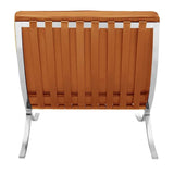 Sessel-Expo Dimehouse Cognac LxBxH 80x78x78 Rindsleder Weiß Foto diagonale Rückansicht